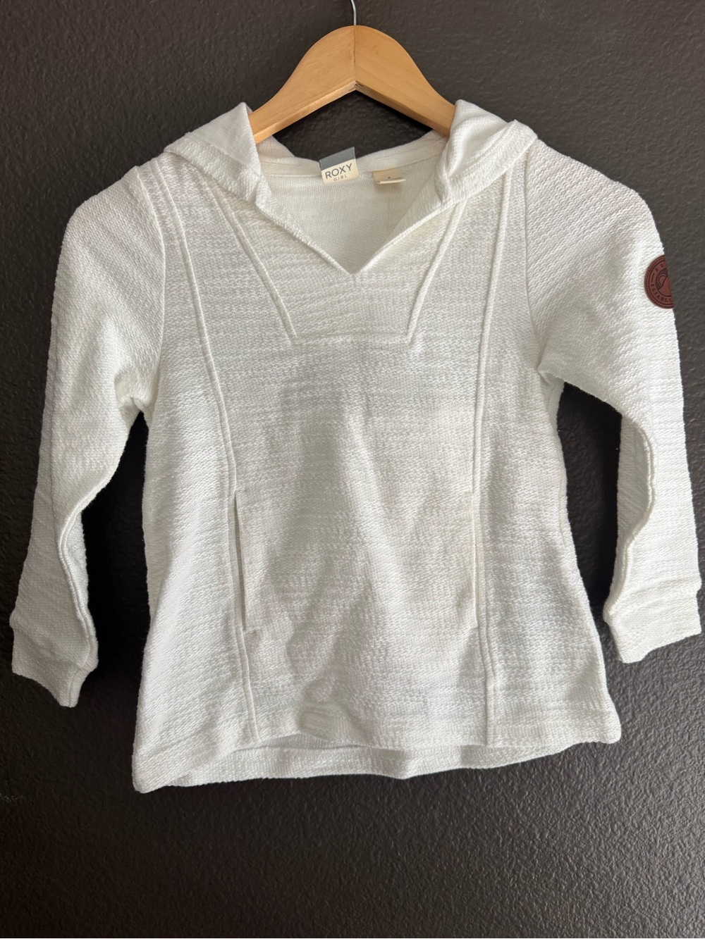 Roxy Cream Hooded Knit Top